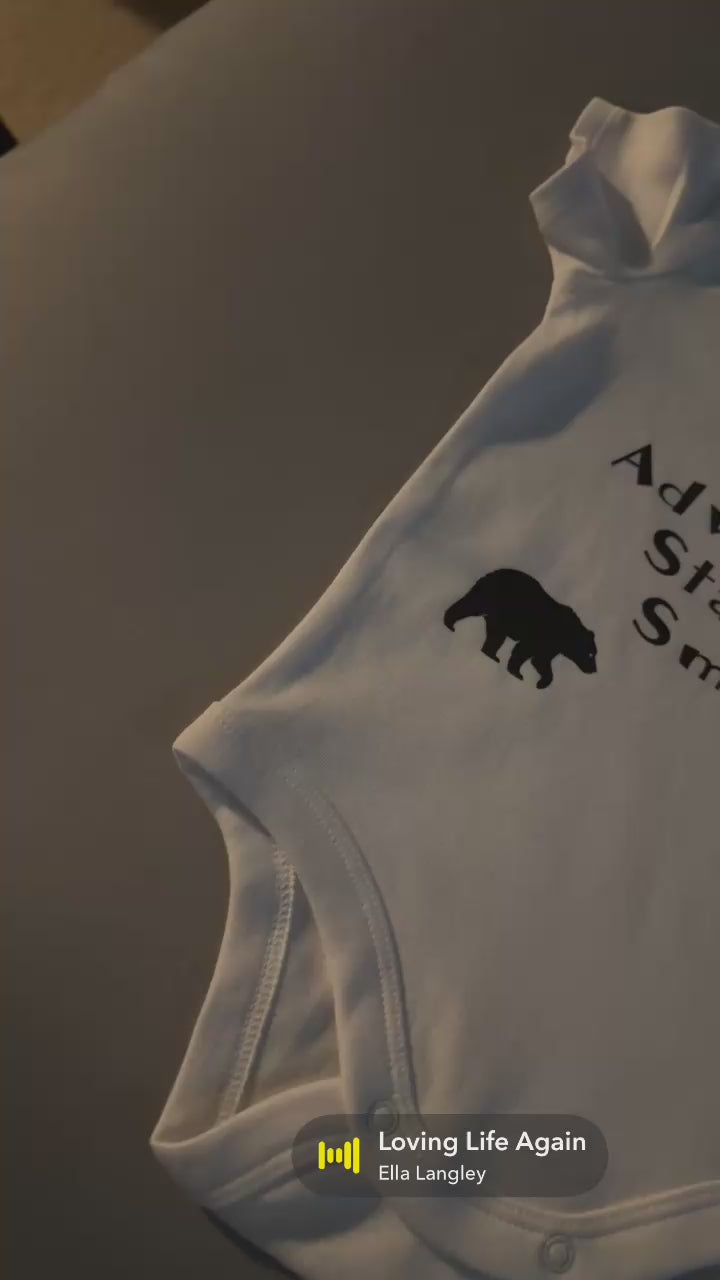 "Adventure Starts Small": Onesies